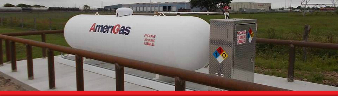 LPG tank at M&G Trailer Ranch and Marine in Clute, TX.